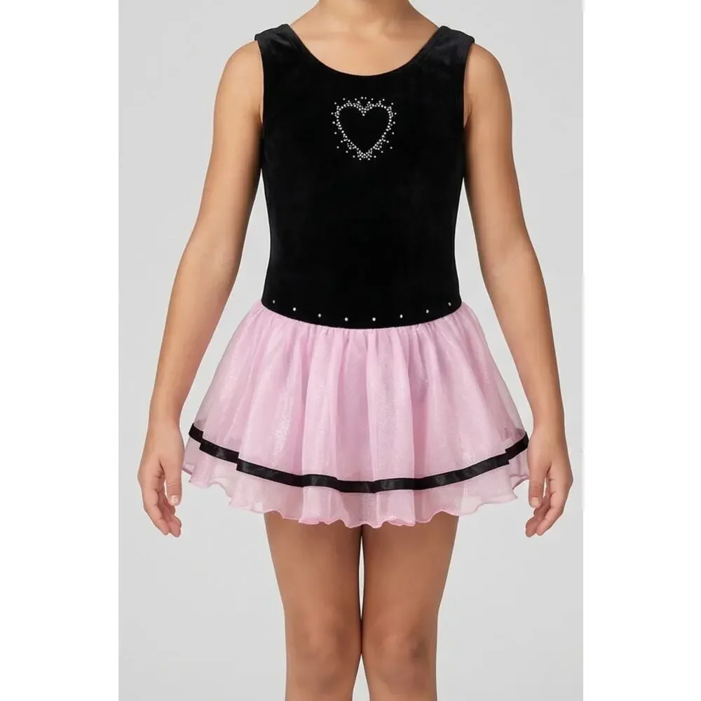 Jaques Moret Childrens Dance Leotard with Skirt Small 6/7